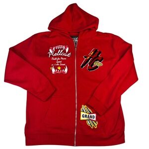 Dodge x Reason Hellcat World Race Zip Up Hoodie Red Mens XL Limited Edition